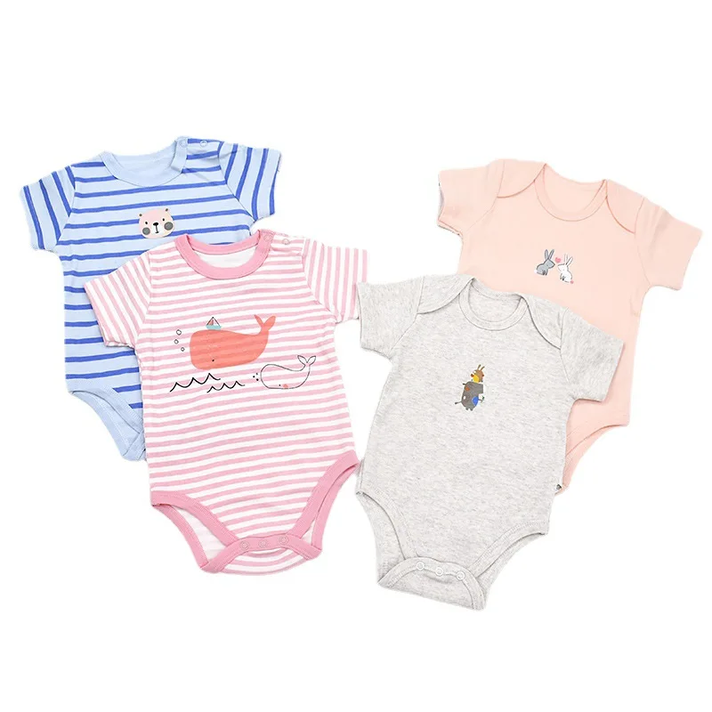 2022 Newborn Fall Clothes Baby Boy Jumpsuit Cartoon Print Infant Bodysuit 0-24 Months Girl Toddler Romper Wholesale Cheap Stuff