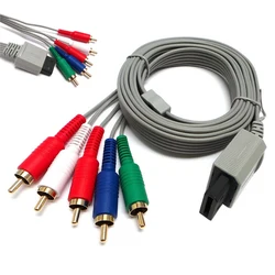 1.8m 1080P Component Cable HDTV Audio Video Cord For Wii /Wii-U Console AV Adapter Cable cord 5RCA