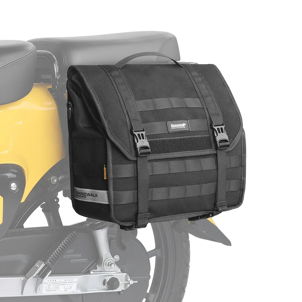 

Седельная сумка для мотоцикла Rhinowalk, 13 л, боковая сумка для сиденья скутера, задняя стойка для мотоциклов, дорожные багажи