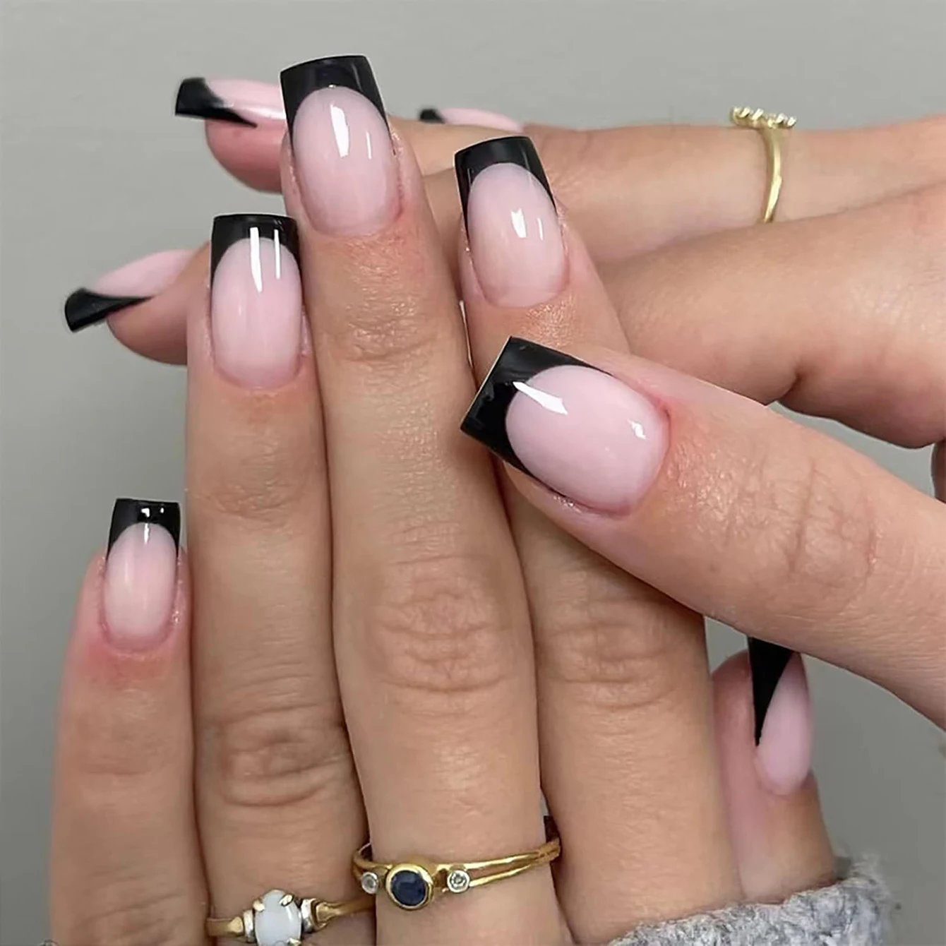 24 Stück: Verschönern Sie Ihren Look mit weißen, französischen, kurzen, quadratischen Kunstnägeln, 1 Stück Nagelfeile & 1 Stück Nagelkleber-Aufkleber-Set. – Detail 22