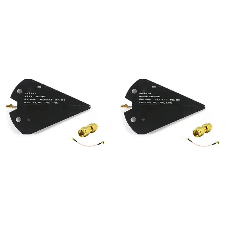 

N82R 2X HT5 Log Periodic Antenna 1.3-10Ghz Wideband Directional Antenna High Gain 6-9Dbi 50Ω For VHF UHF SHF Beidou GPS