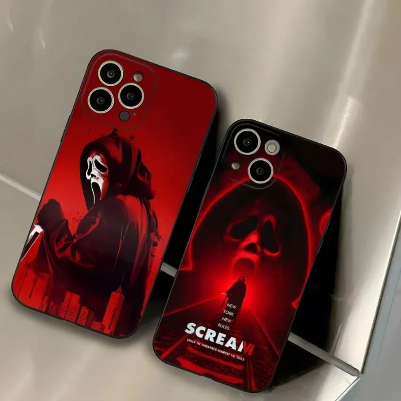 Ghostface Horror Scream Art Phone Case For Samsung Galaxy S10 S20 S21 S22 S23 S24 FE Plus Ultra Note 20 Back Cover