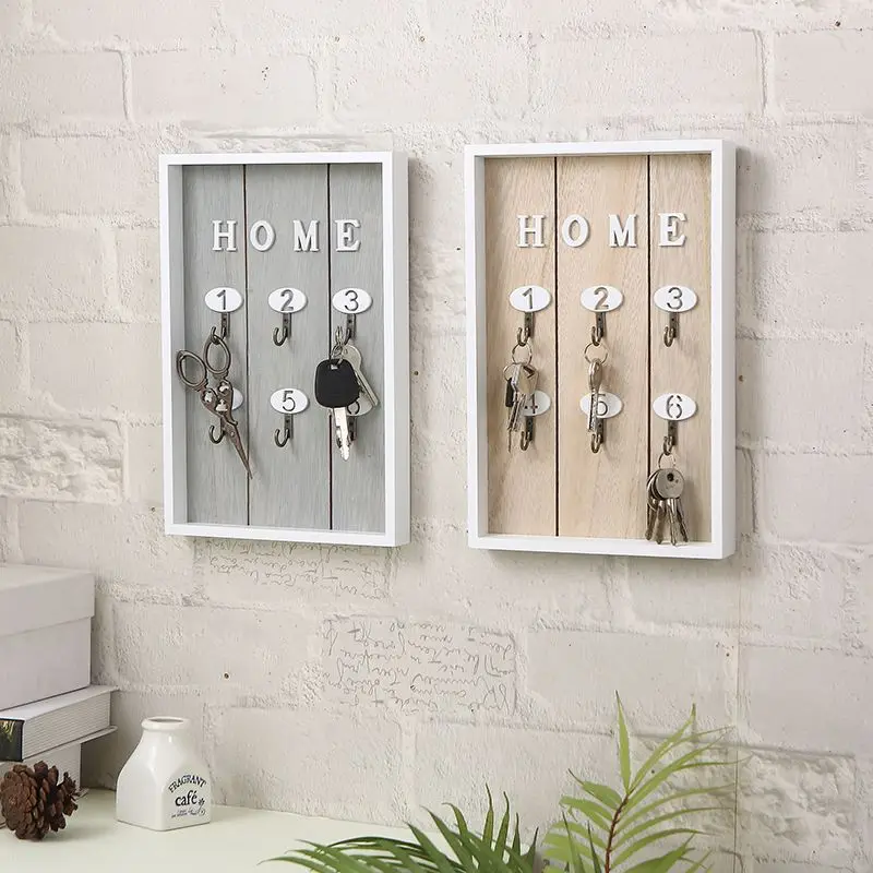 

Decorative shelf on the entrance porch wall Hanging wall Entrance key hook Storage box Wall mounted simple hook