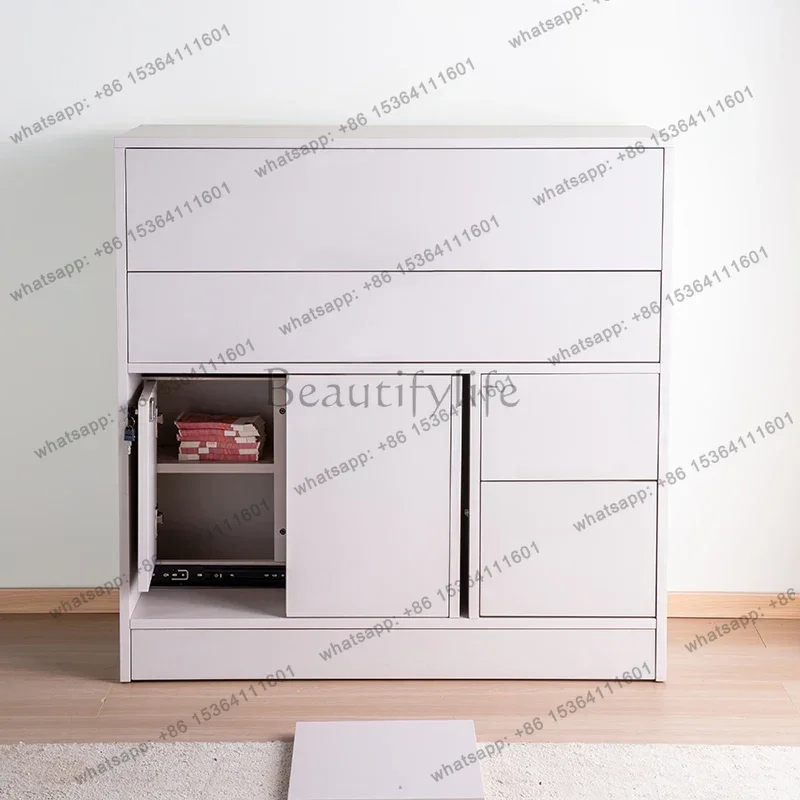 YJ Multifunctional Concealed Locker Storage locker living room cabinets Wardrobe drawer type storage Drawers chest of drawers=
