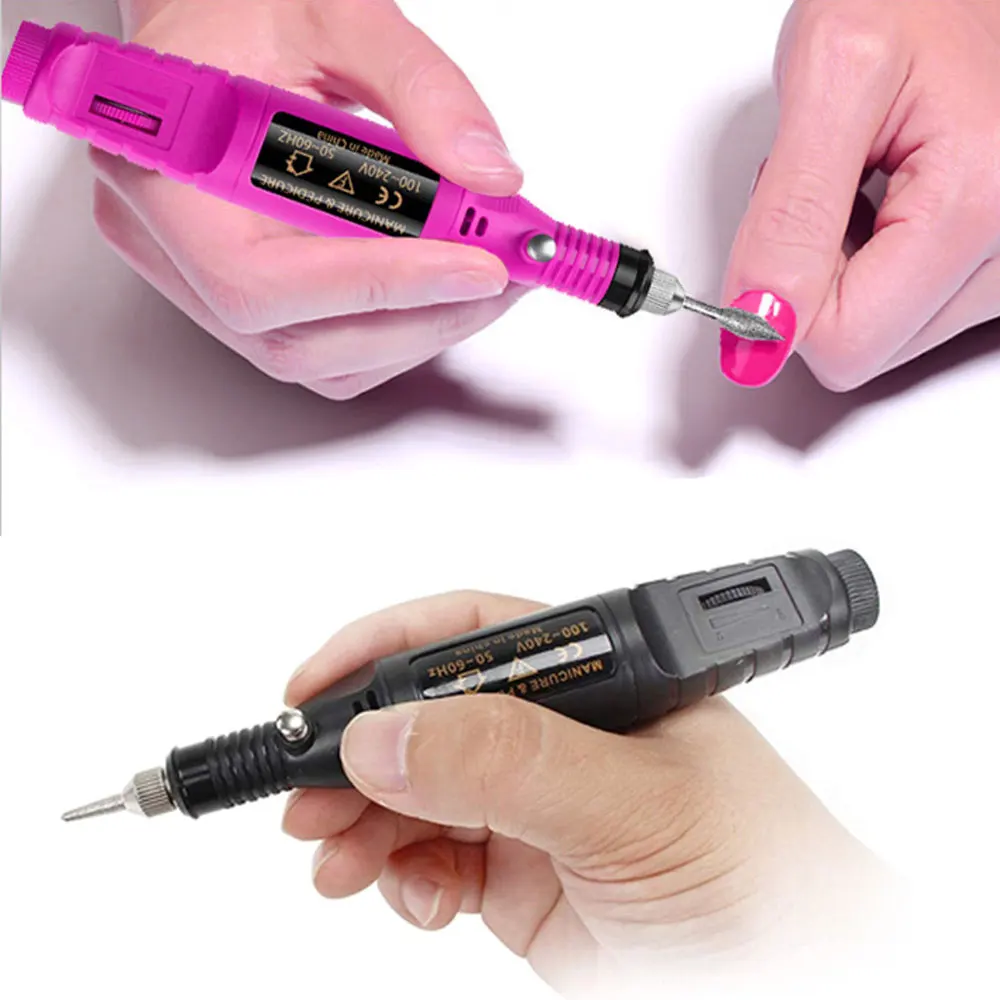 Professional Usb Nail Drill Machine Electric Nail Files Bits Manicure Milling Cutter Gel Polish Remover Nail Art Tools