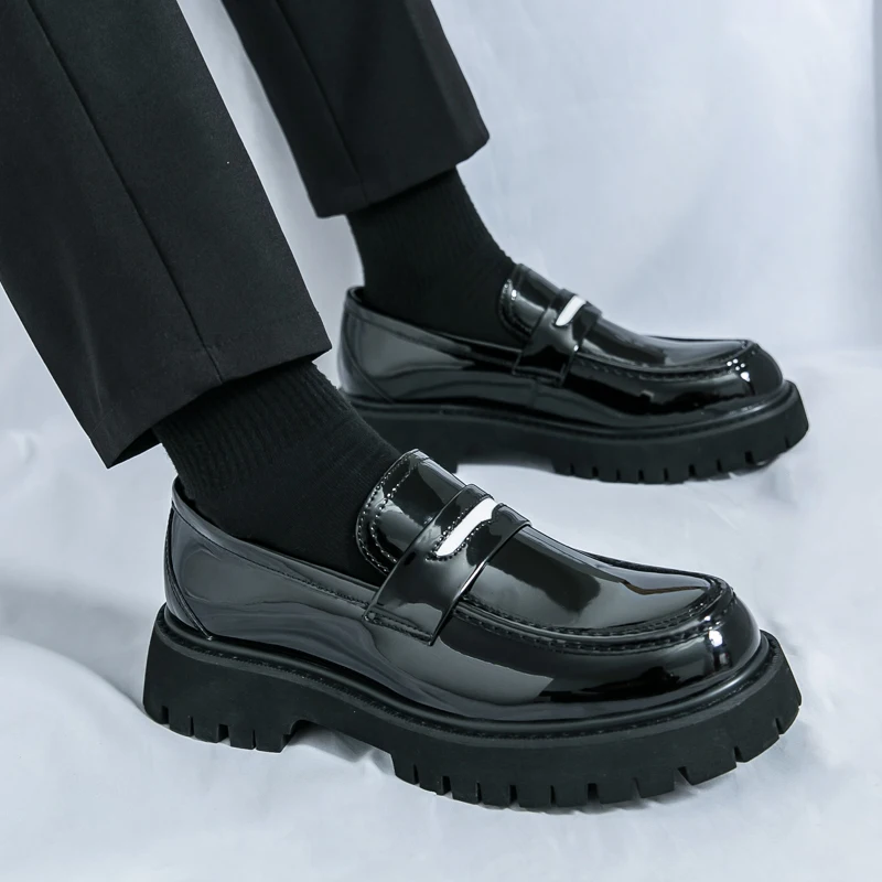 

Лидер продаж, мужские блестящие кожаные туфли, износостойкая подошва, европейские и американские элитные банкетные модельные туфли, мужская деловая обувь