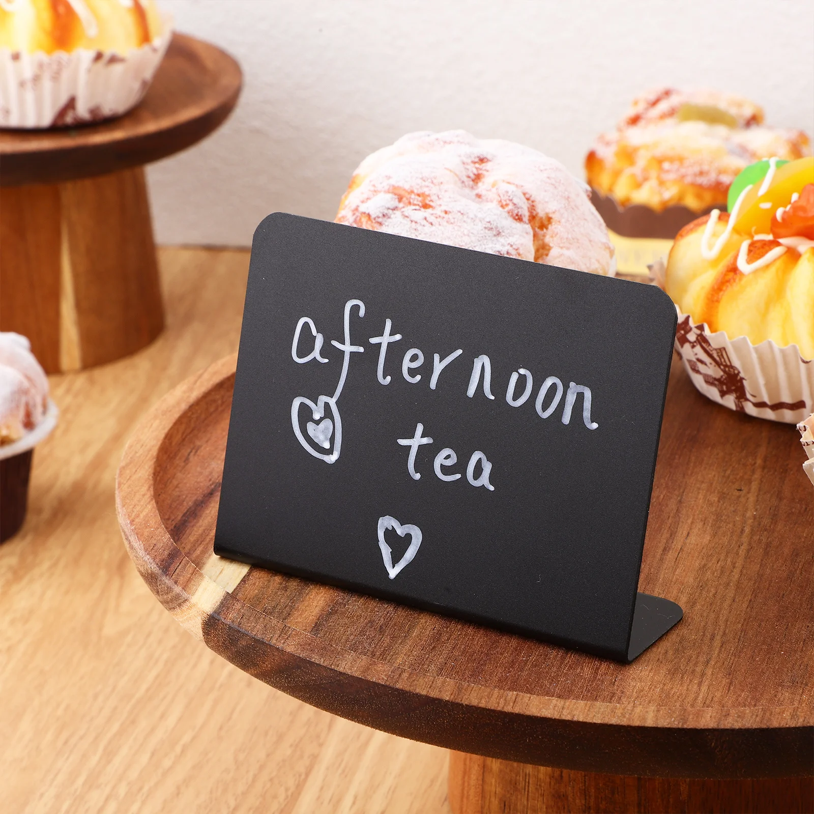 1Set Mini Tafel Zeichen Kleine Tafel Tabletop Lebensmittel Display Kreide Marker Set Reinigung Tuch Kreide Marker