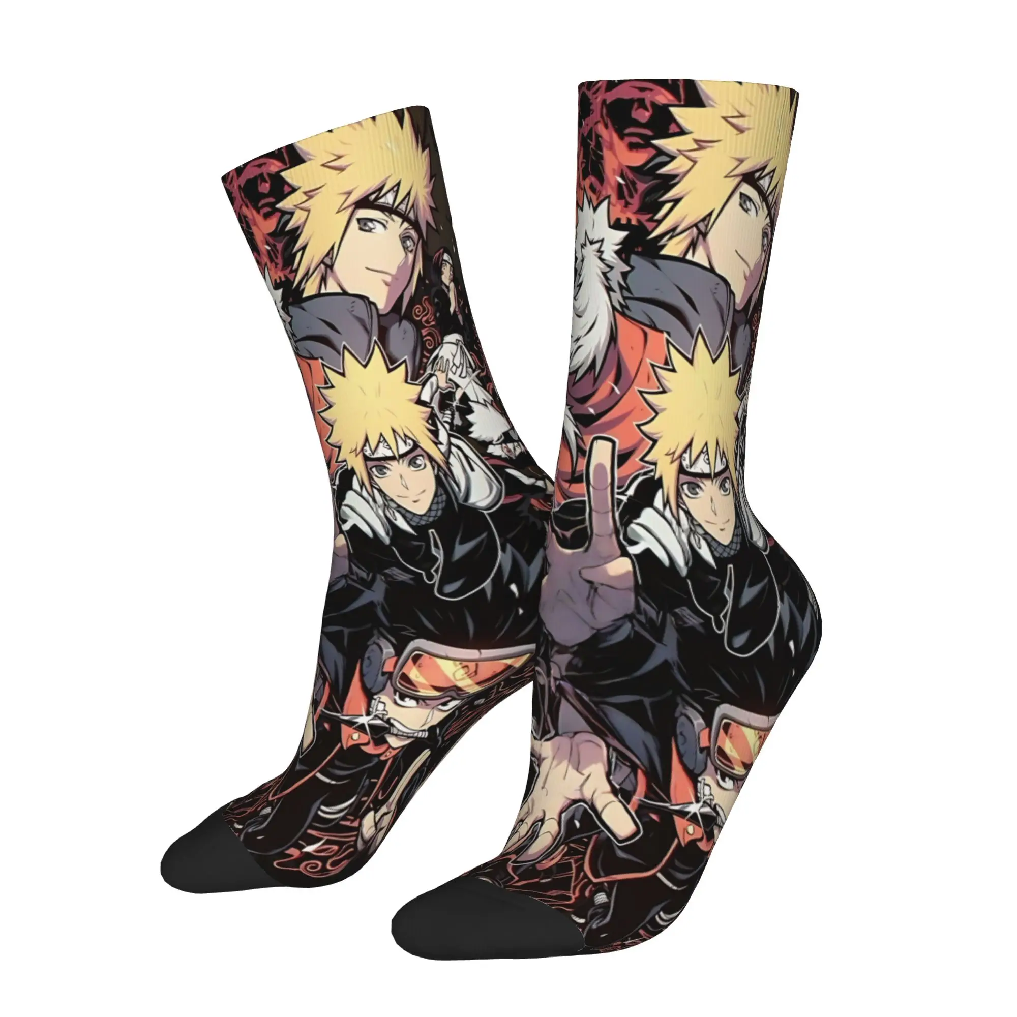 Calcetines de hombre con diseño de cómic de Naruto, unisex, para adultos mayores de 18 años, calcetines personalizados con estampado de patrones, artículos personalizados