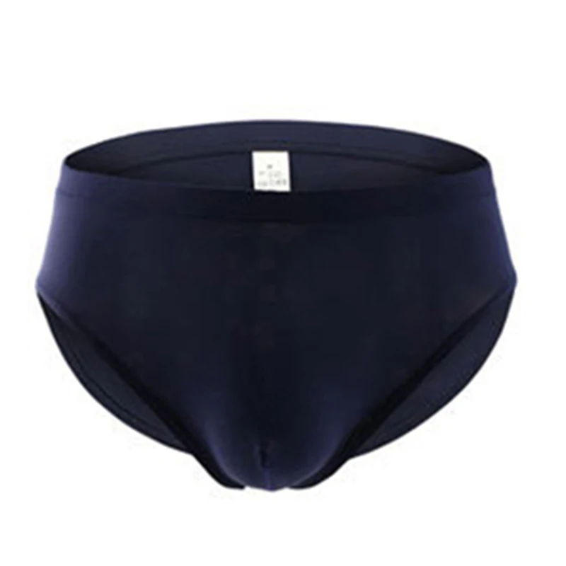 1pc Men\'s Fashion Sexy Low-rise Briefs Breathable Seamless Comfort Underwear Lingerie Solid Color Panties