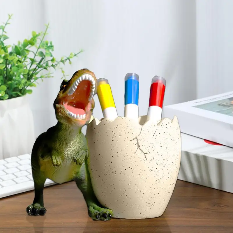 حامل قلم ديناصور ملحقات سطح المكتب منظم تخزين منظم مكتب أنيق لطيف منظم تخزين ملحقات سطح المكتب