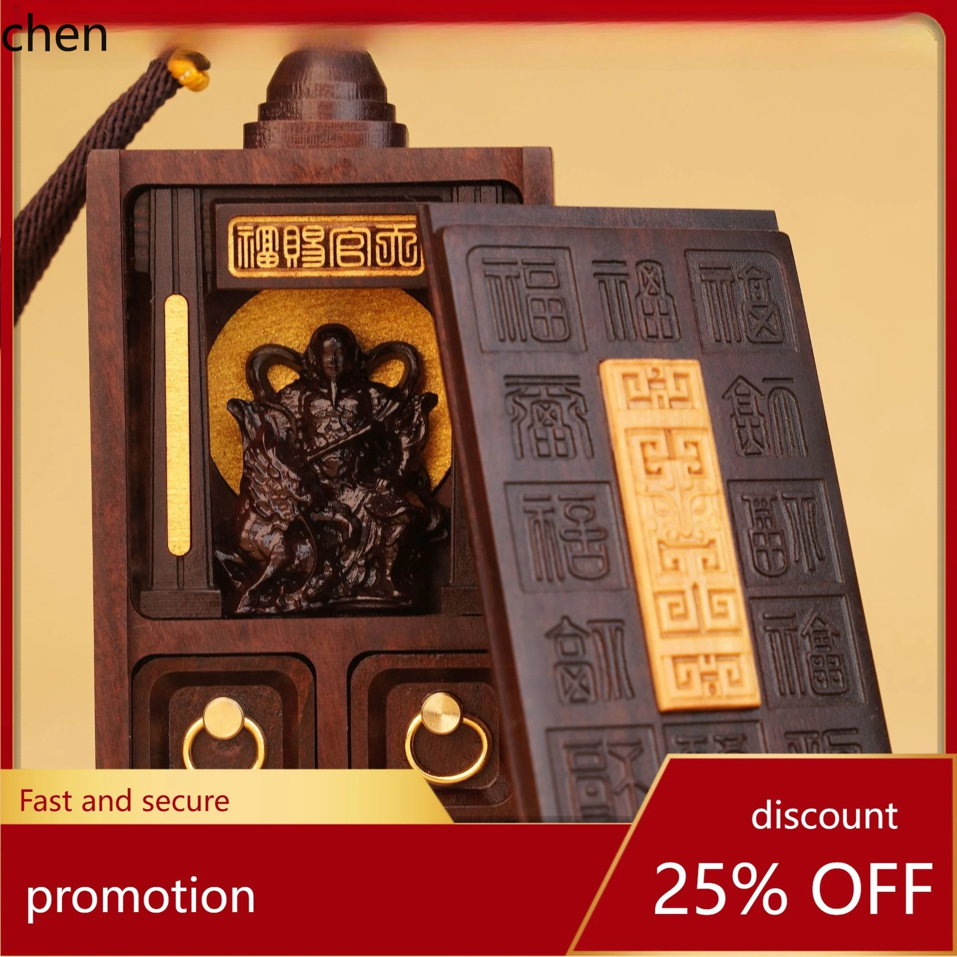 

Cz lightning strike jujube wood jade lightning god shrine buddha amulet buddhist supplies