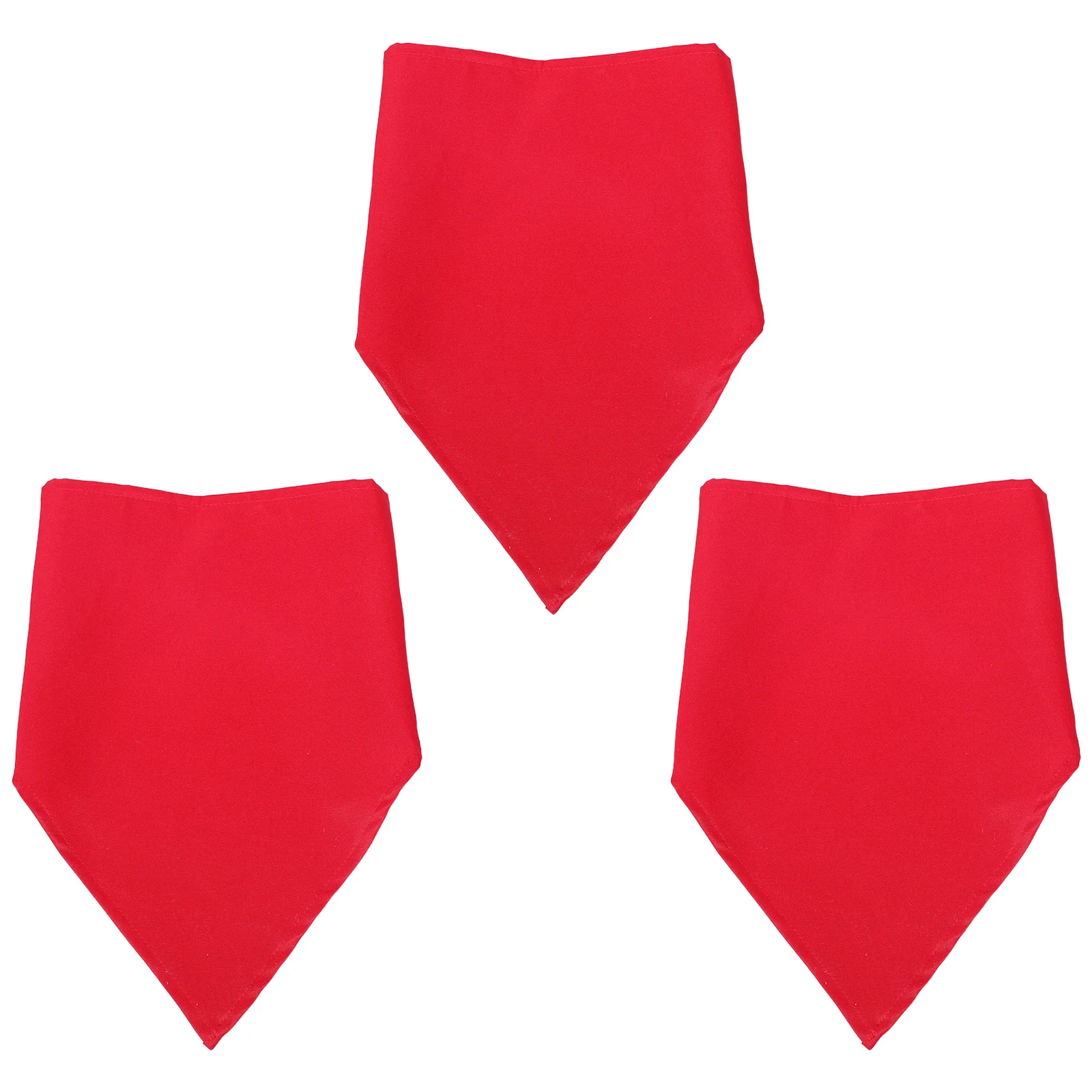 Bonnet de Chef rouge, foulard triangulaire réglable pour le personnel de la cuisine, Bandana unisexe, casquettes de travail pour Service alimentaire, 3 pièces
