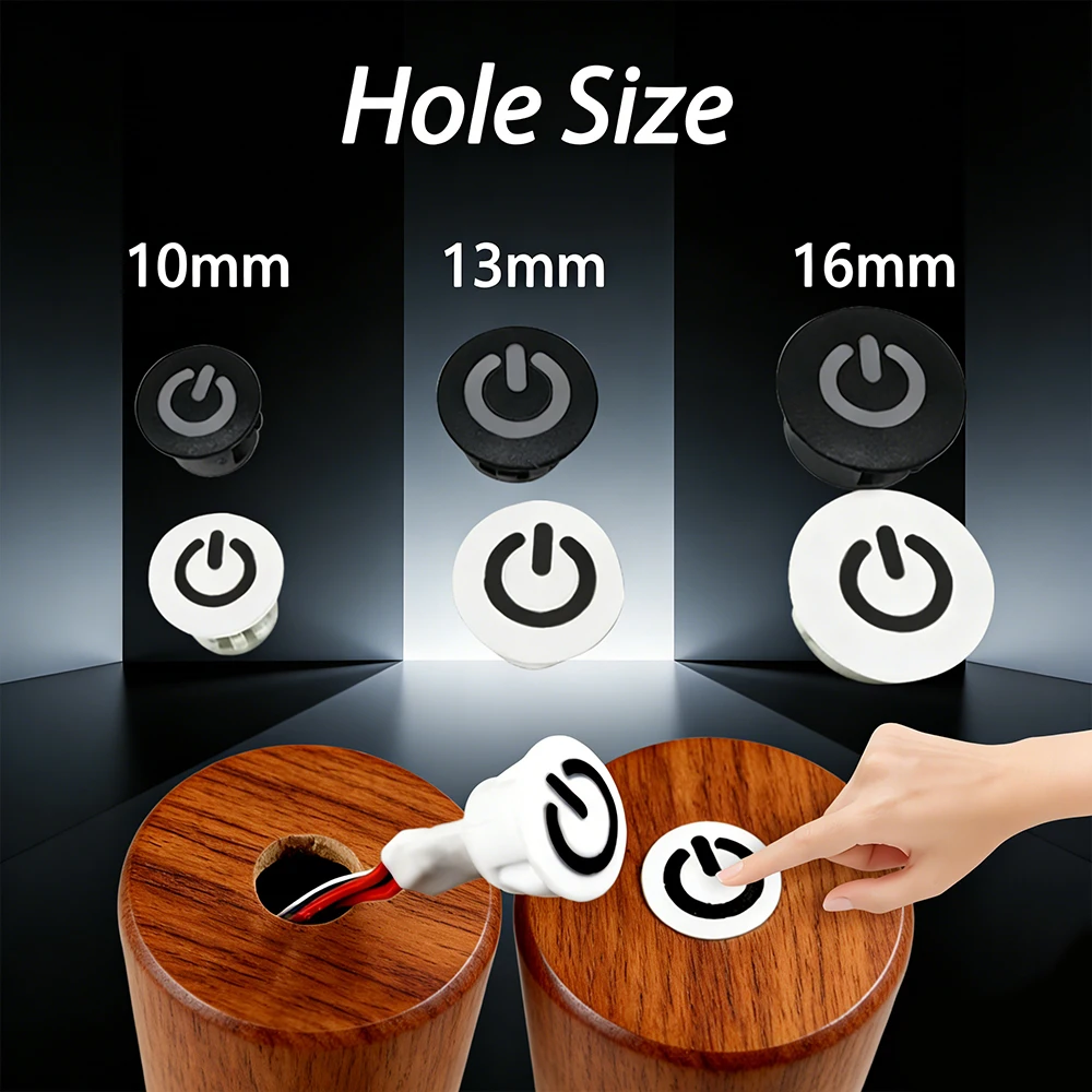 Touch Button Non-pole Dimming Switch Concealed Touch Induction Switch for Flower Vase Dimmer Recessed Wall-Mounted Touch Switch
