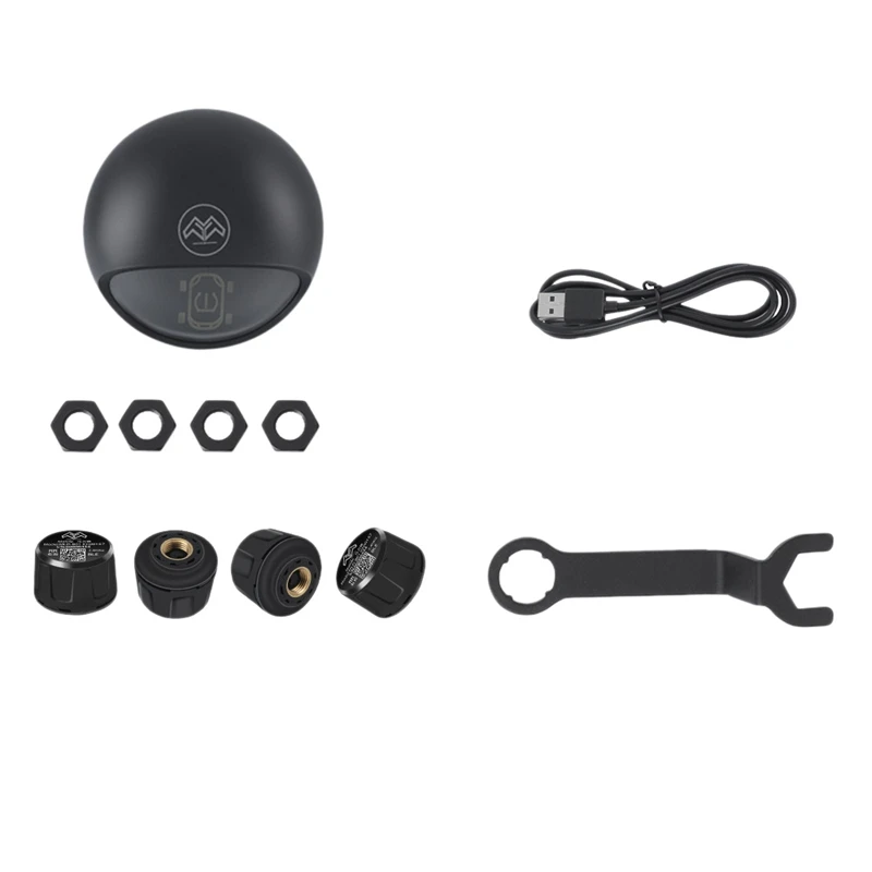 

Car External Tire Pressure Monitoring System 6.4 Bar Wireless Bluetooth Color Screen TPMS Pressure Temperature Monitor