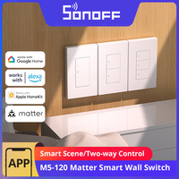 SONOFF M5-120 Matter Smart Wall Switch ESP32 Two-way eWeLink-Remote Switchman Voice Control Works Alexa Google Apple Home Alice