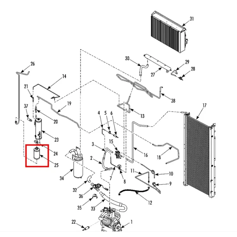 Unit Sub mesin Trailer Thermo King Drier 61-0600 610600 610600TKA,