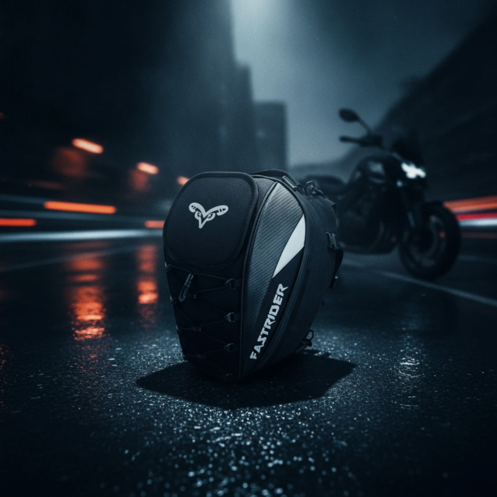 Motorcycle Rear Seat Bag Reflective Motorcycle Tail Bag with Backpack Straps Structured Adjustable for Commuters, Daily Commute