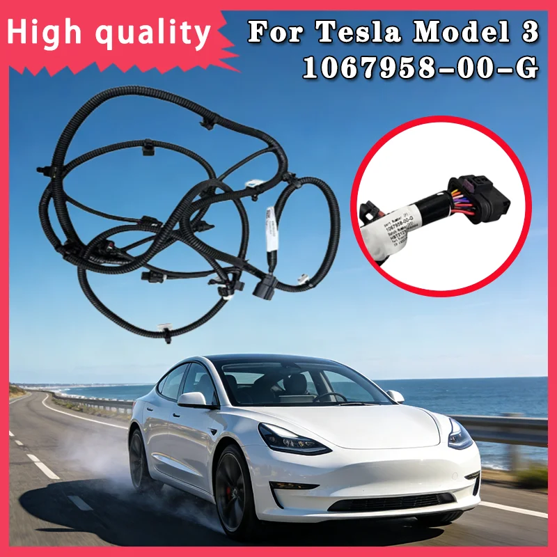 

1067958-00-G Для Tesla Model 3: Жгут проводов переднего бампера для датчиков парковки, противотуманных фар и камеры заднего вида, замена автомобильных запчастей