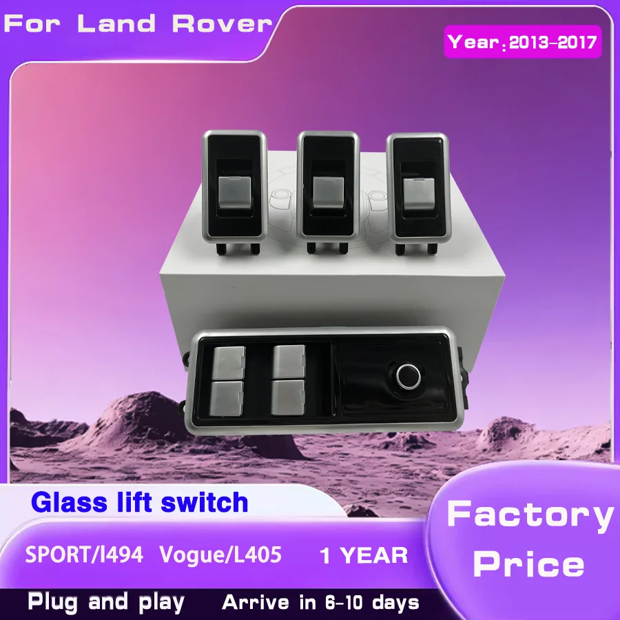 Control de elevación de interruptor de ventana eléctrica para Range Rover Vogue L405 Sport L494 2013 a 2017 botones montados en vehículo Plug And Play