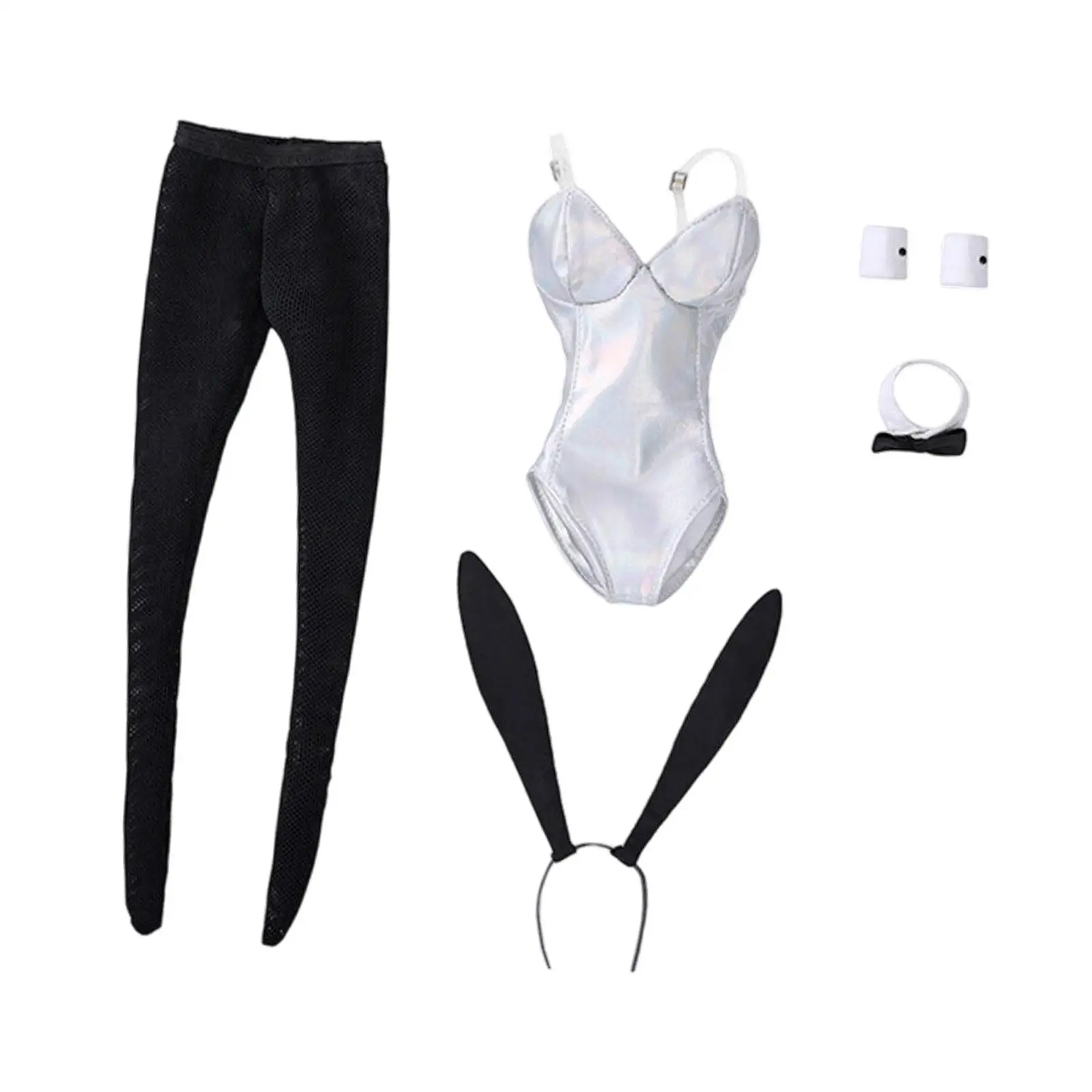 1:6 スケールミニチュアバニーガールコスチュームスタイリッシュなカジュアルコスプレアニメ役割衣装ボディスーツ 12 インチ女性人形フィギュア衣装