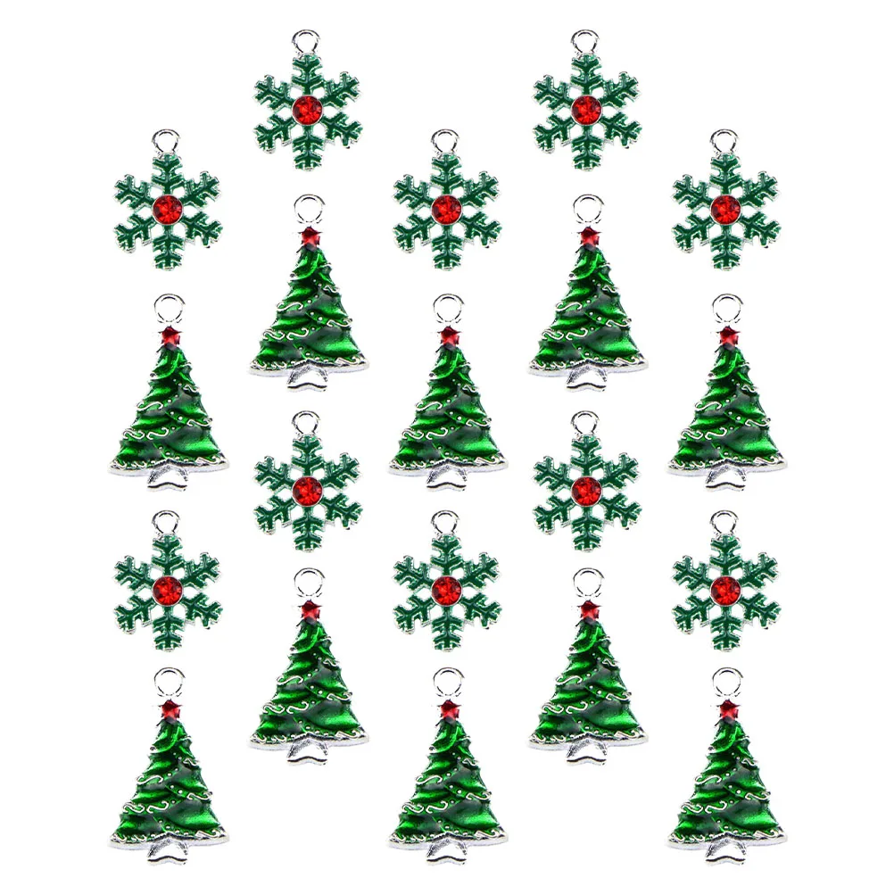 

40pcs Christmas Alloy Pendant Necklace Diy Jewelry Making Handmade Durable Simple Stylish Unique Design Charm For Bracelet