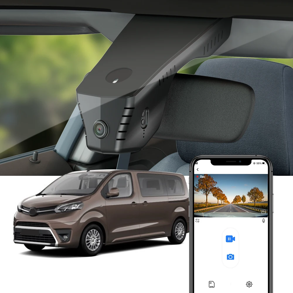 Cámara de salpicadero FITCAMX para Toyota Proace Verso 2018-2020 / Peugeot Expert 2020-2024