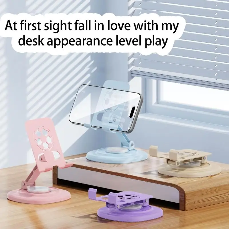 

Universal Foldable Phone & Tablet Stand with 360 Degree Rotation & Adjustable Height Easy to Use for Best Viewing K1KF