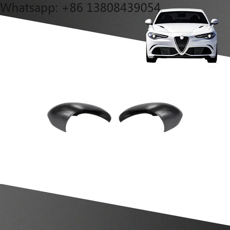 High-End Auto Maintenance Parts 156115738 156115737 Luxury Black Plastic Rearview Mirror Cover for Alfa Romeo Giulia