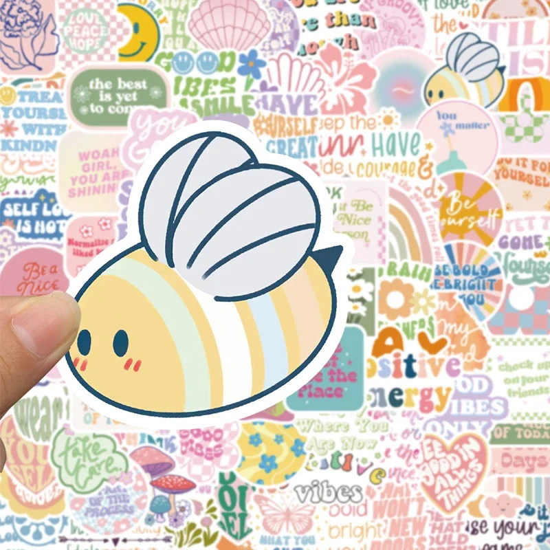 100PCS Kawaii Pink Danish Pastel VSCO Graffiti Stickers DIY Phone Diary Skateboard Suitcase Notebook Cartoon Decals Kids Toys