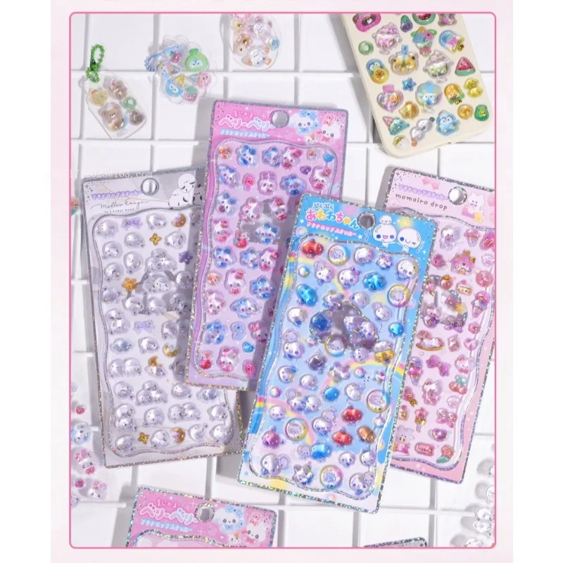 Adesivo de Cristal Tridimensional em Forma de Gota d'Água Azul para Capa de Telefone, Decoração de Câmera, DIY, Copo de Água, Computador, Presente de Aniversário para Meninas