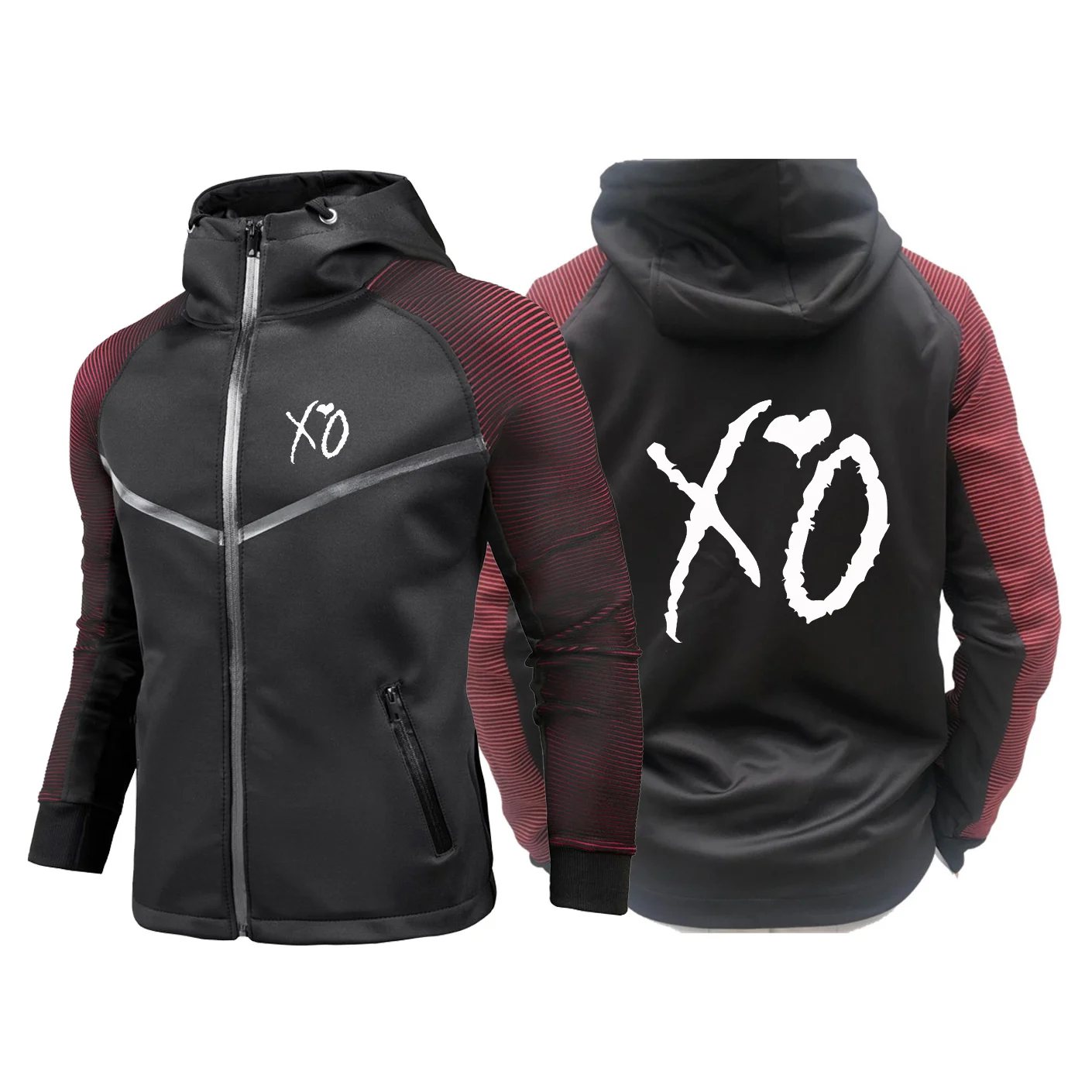 XO The Weeknd Men's racing jacket is suitable for spring and autumn and is specially designed for racing looking hoodies jacket