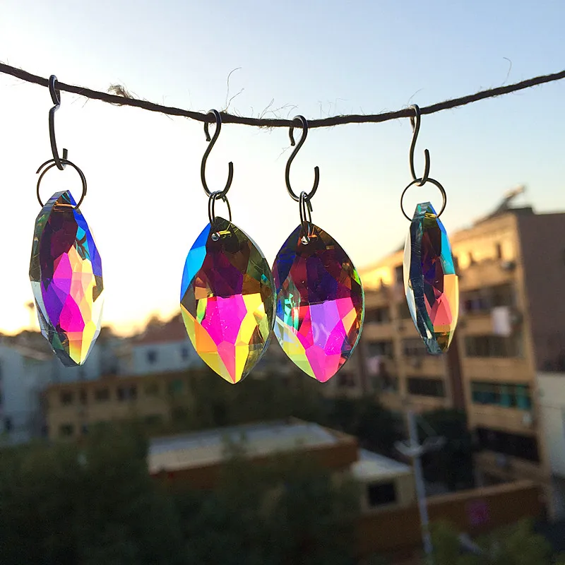Beautiful Suncather K9 Crystal Octagon Beads With 50mm Pendant Rainbow Making Wedding Party Decoration Bead Curtain Accessories
