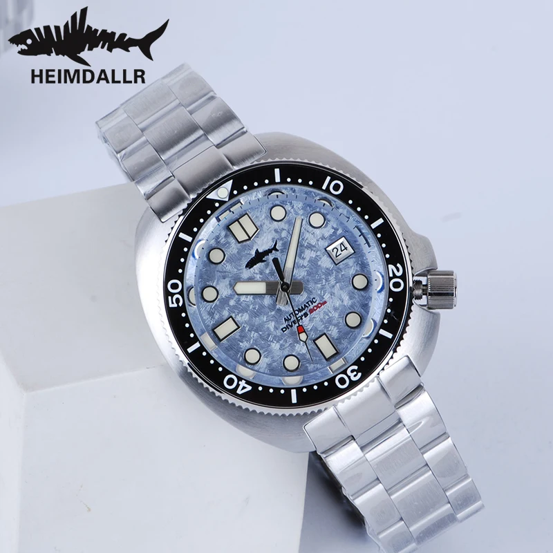 Heimdallr Turtle Diver Watch Sapphire Glass NH35 Automatic Mechanical Wristwatches 20ATM Water Resistant C3 Luminous Diver Watch