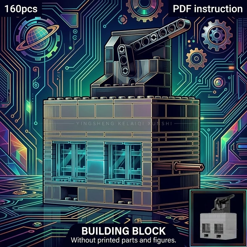 

Building Blocks MOC Mechanical 2 Rotor Vacuum Engine Model Hand-Cranked Motor Technology Bricks Adult STEM Engineering Toy