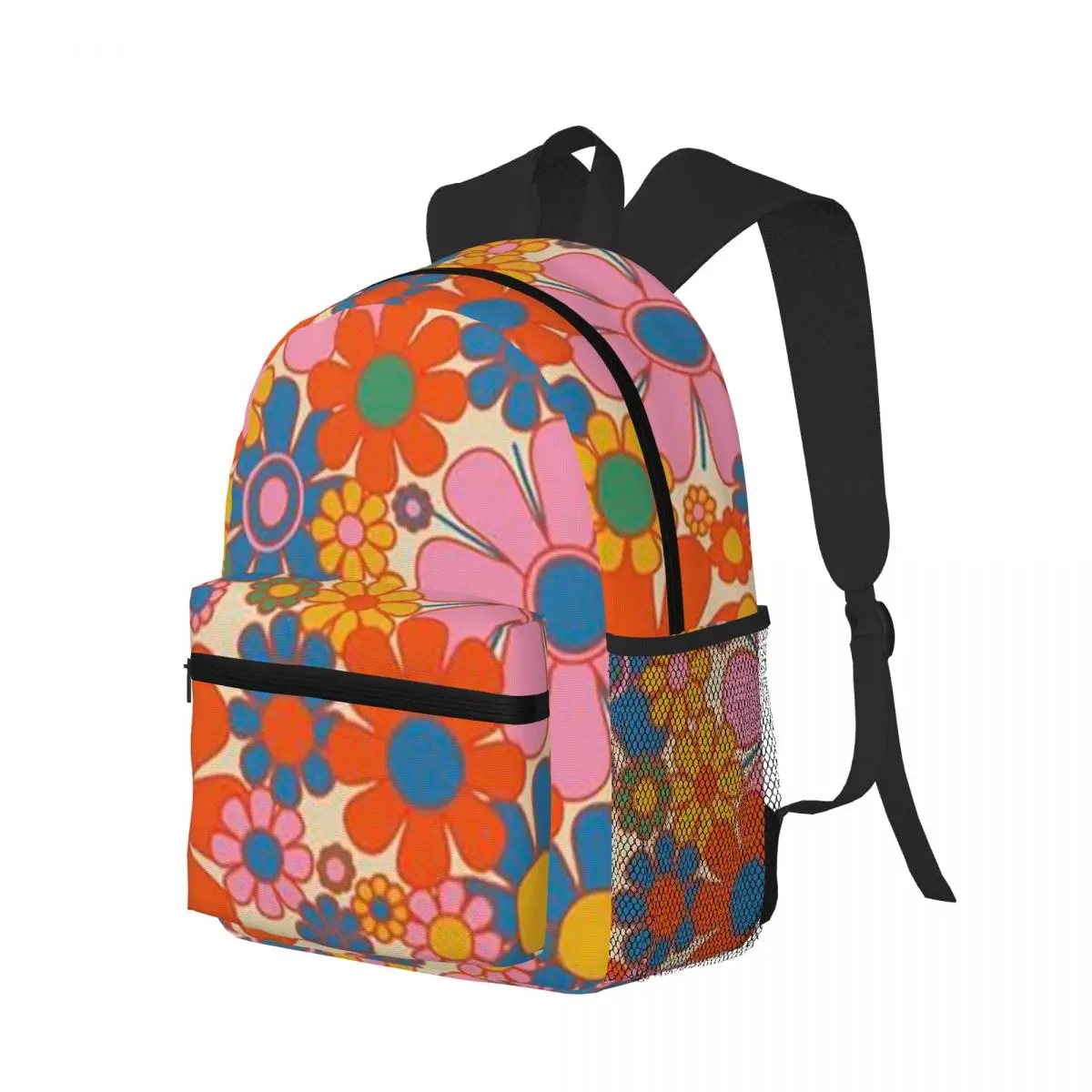 

Студенческий рюкзак с цветами хиппи, школьная сумка, походный дорожный рюкзак для мужчин и женщин, модная сумка для книг, сумки на плечо