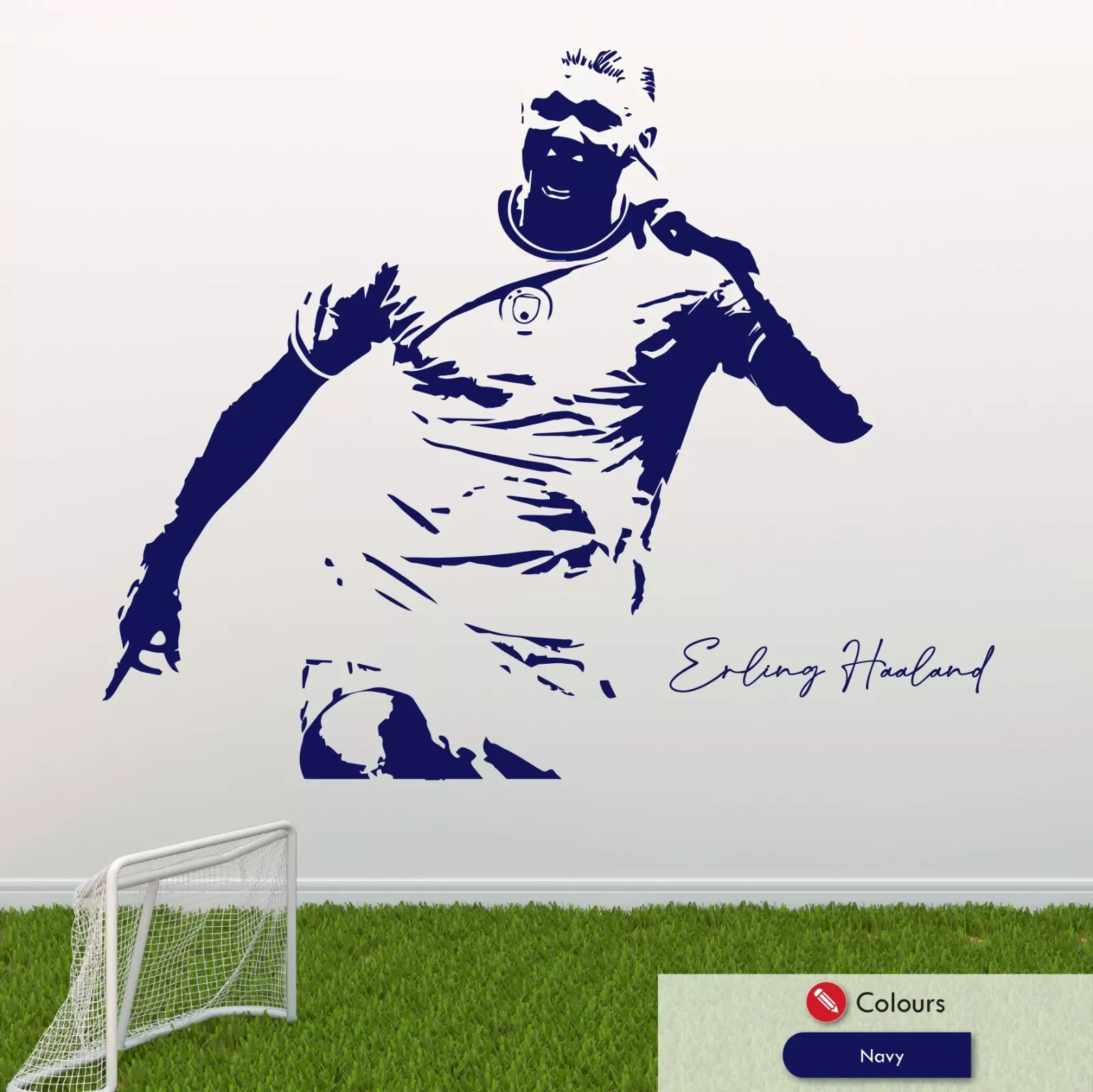 Erling Haaland   football soccer  self-adhesive  removable Wall Sticker Art  Decal Mural   Decor
