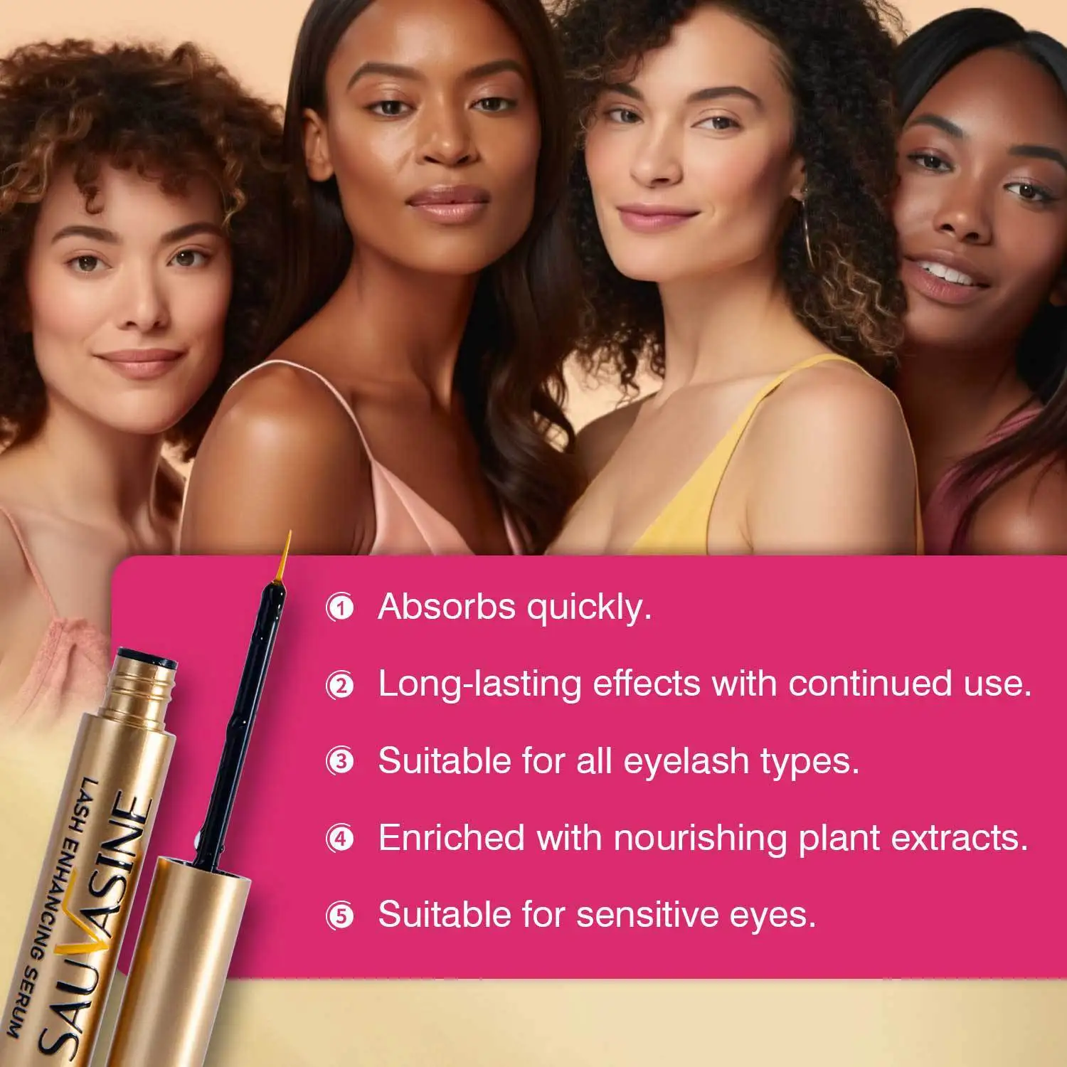 Sérum de croissance rapide des cils, 28 jours, rehausseur de cils naturels, sourcils plus longs et plus épais, produits de beauté pour les yeux