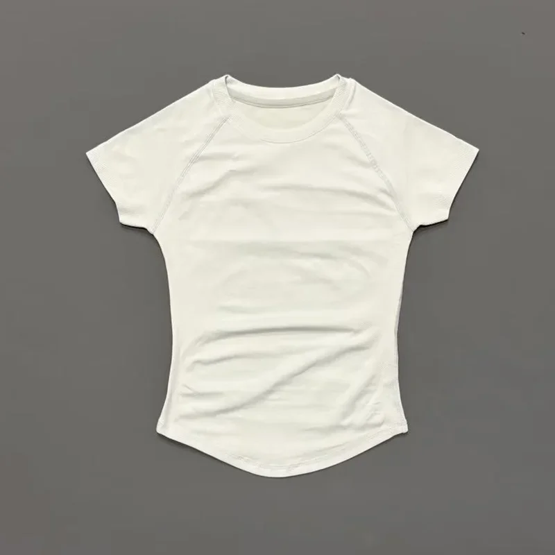 HISTELLO Kurzarm-Fitness-T-Shirt, schnell trocknend, schmale Passform, atmungsaktiv, nahtlos, für Training, Yoga, Fitness, Laufen, Freizeit, Sport – Detail 25
