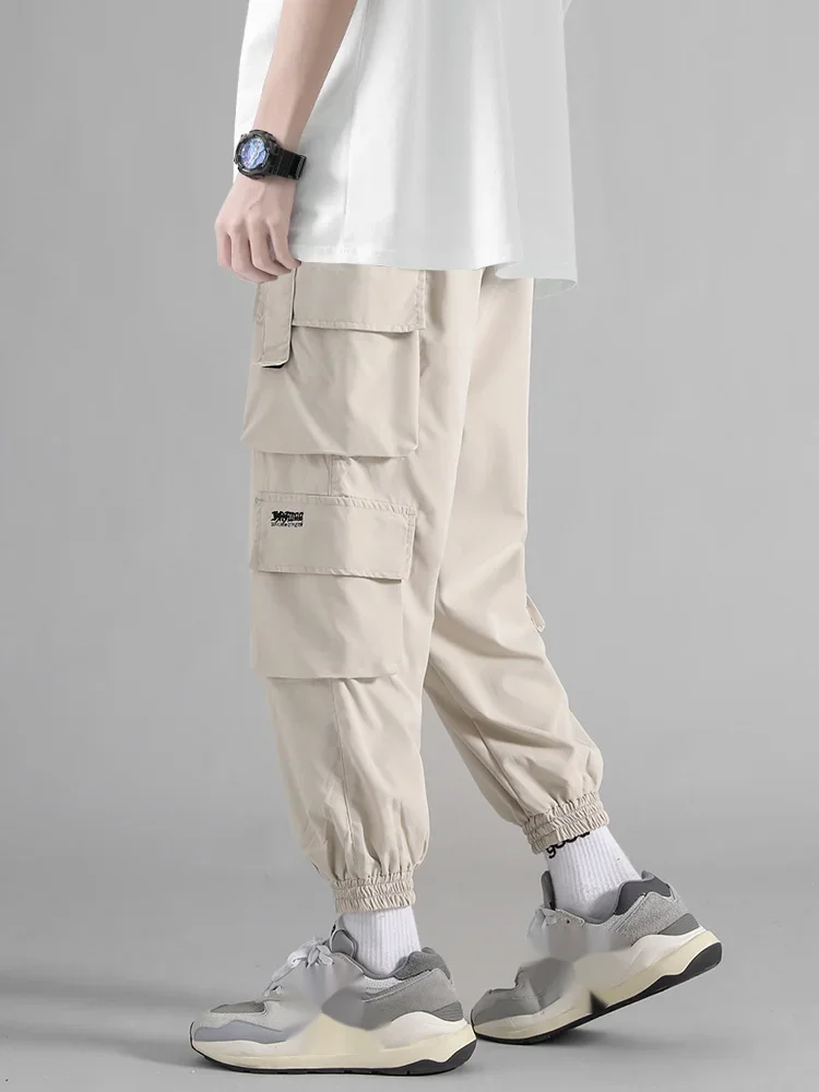 Men's spring, autumn and winter new trend brand plus size loose leg leisure sports pants
