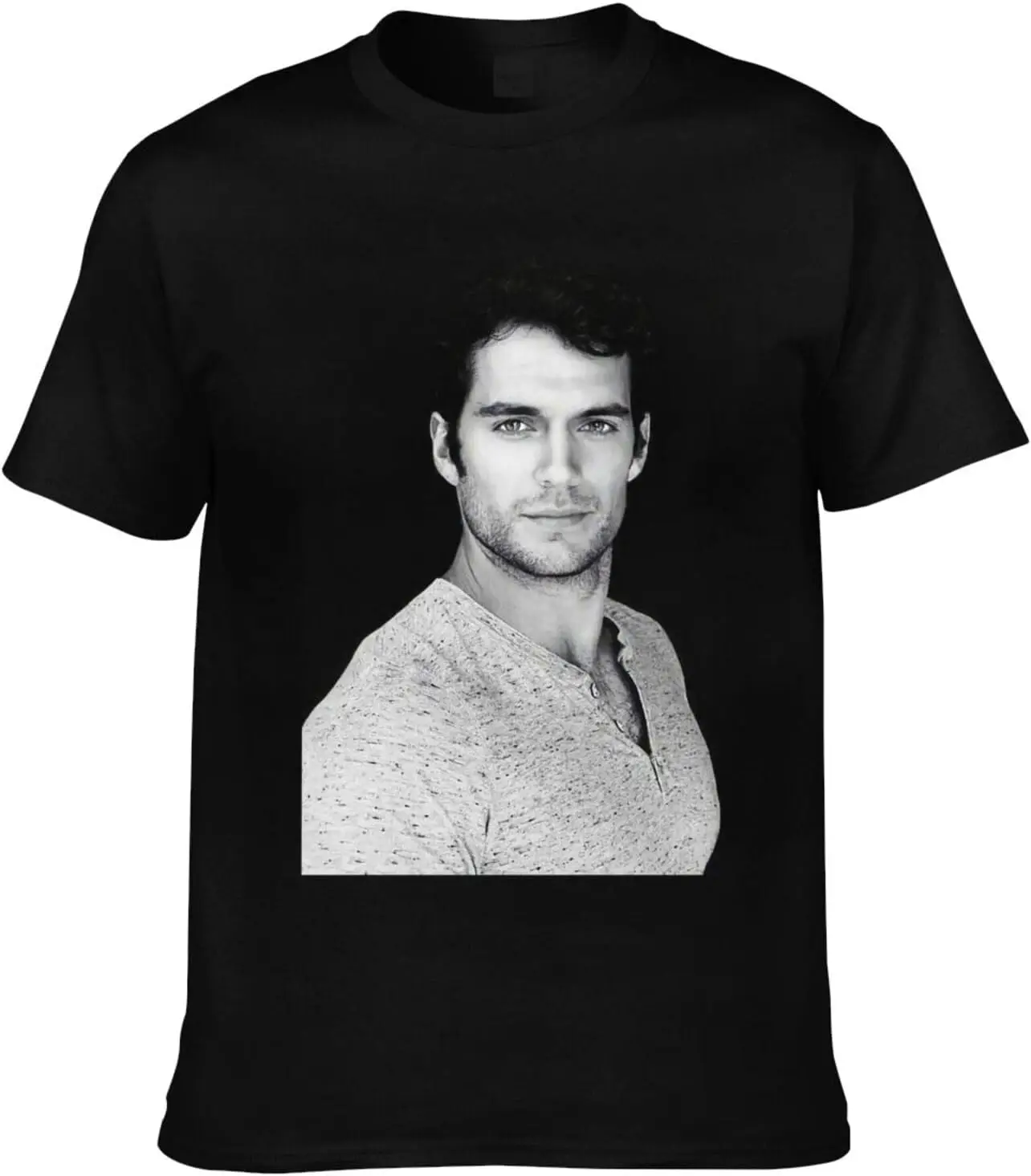 Henry Cavill T-Shirt Crewneck Top Short-Sleeve T-Shirt 100% Cotton Tees for Men,Women (8Sizes)