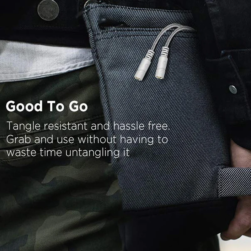 【Подерна предложения】разветвитель для наушников, разветвитель кабеля 3,5 мм для гарнитуры [тонкая оплетка и позолота] стерео аудио Y-кабель разветвитель AUX