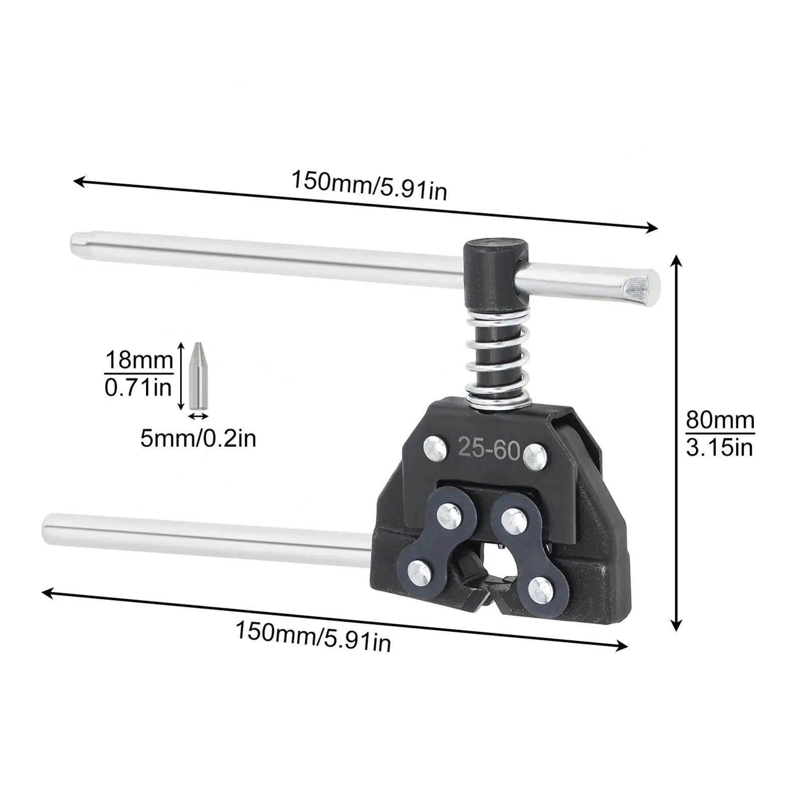 25-60# Chain Cutter Breaker for #25 #35 #40 #41 #50 #60 / Roller Chain / Motorcycle Bicycle, Link-chain Detacher Splitter Tool