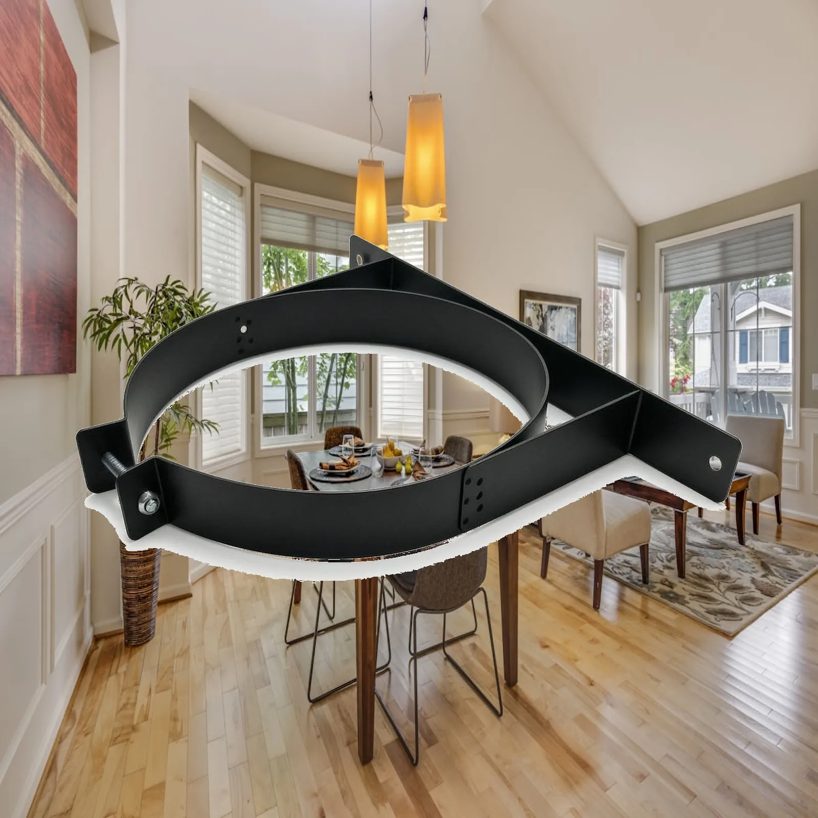 Heavy Duty Wall Mount Bracket for Chimney Pipe 120 Vent Cover Flue Support with Screw Holes Metal