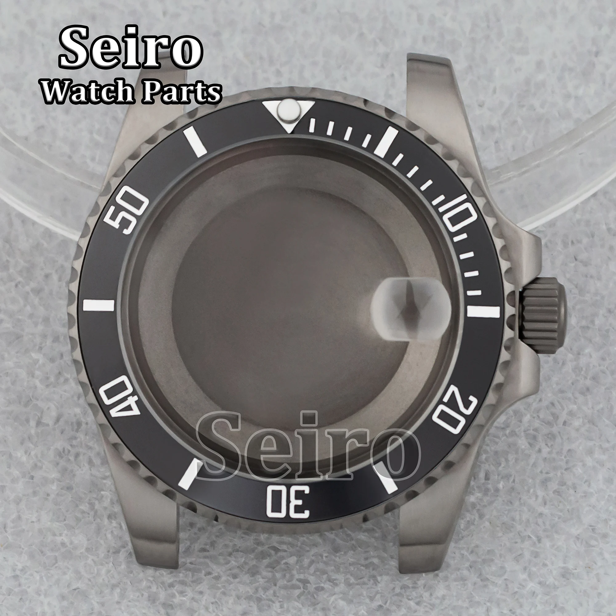 40mm Diving Titanium Watch Case for SUB GMT YACHT NH34 NH35 NH36 PT5000 ETA2824 Movement Sapphire Glass 20BAR Waterproof Parts