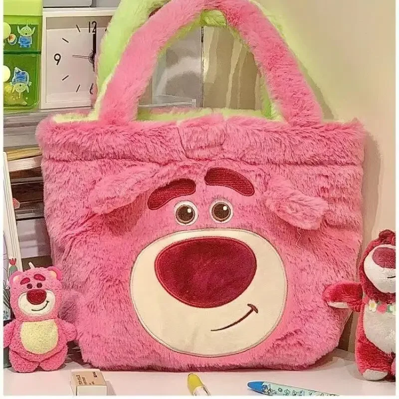 Disney Winnie Bear Turn Into Tigger Plush Handbag Cartoon Reversible Lotso Change To Alien Plush Doll Bag Xmas Women Girls Gift