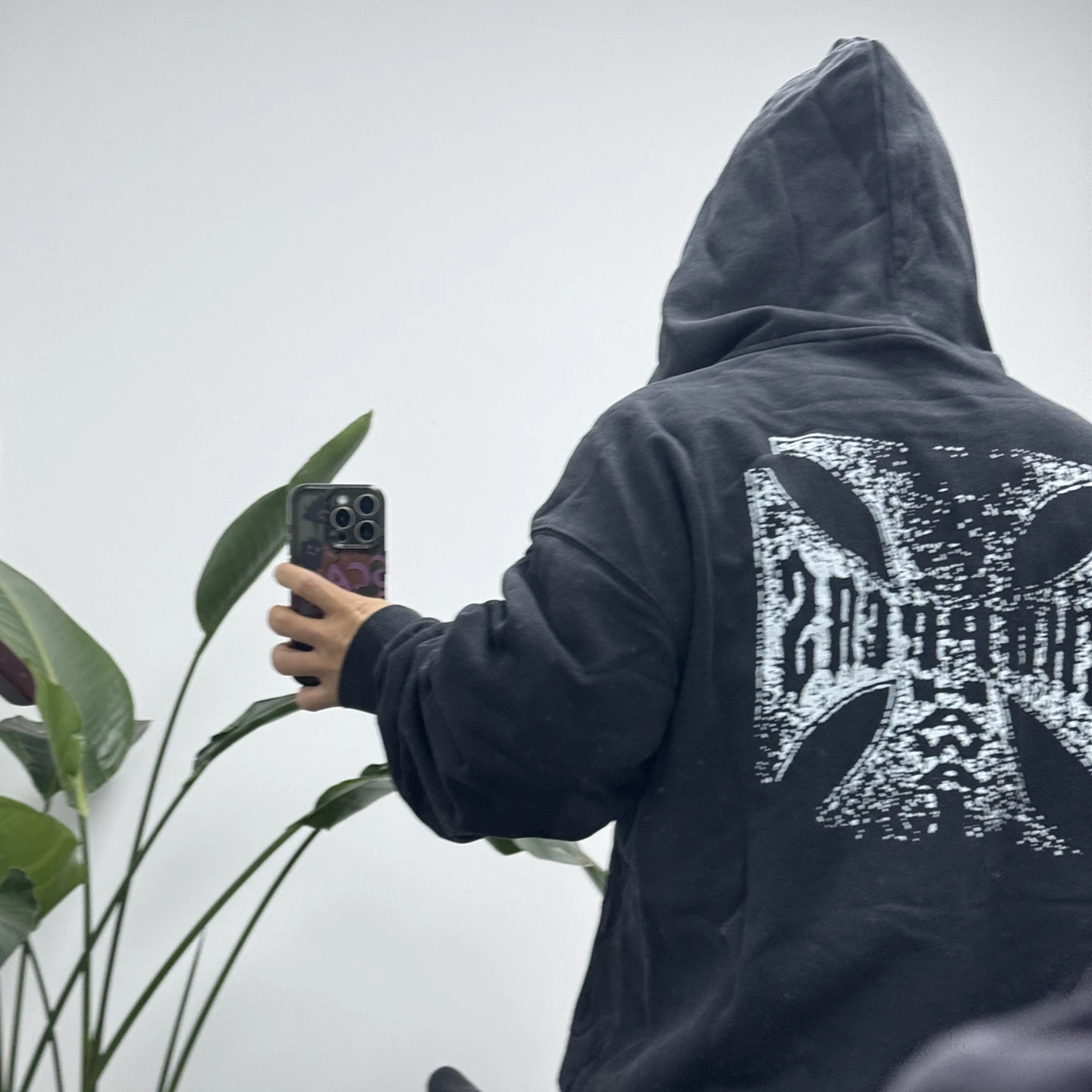 

Американская свободная толстовка на молнии с капюшоном, с принтом «Святой Михаил» и «Железный крест», из хлопка, для повседневной носки