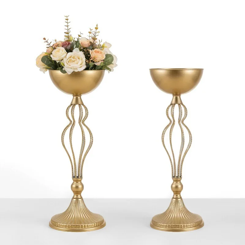 

CX light luxury high-footed flower pot wedding desktop arrangement flower arrangement home living room entrance decoration