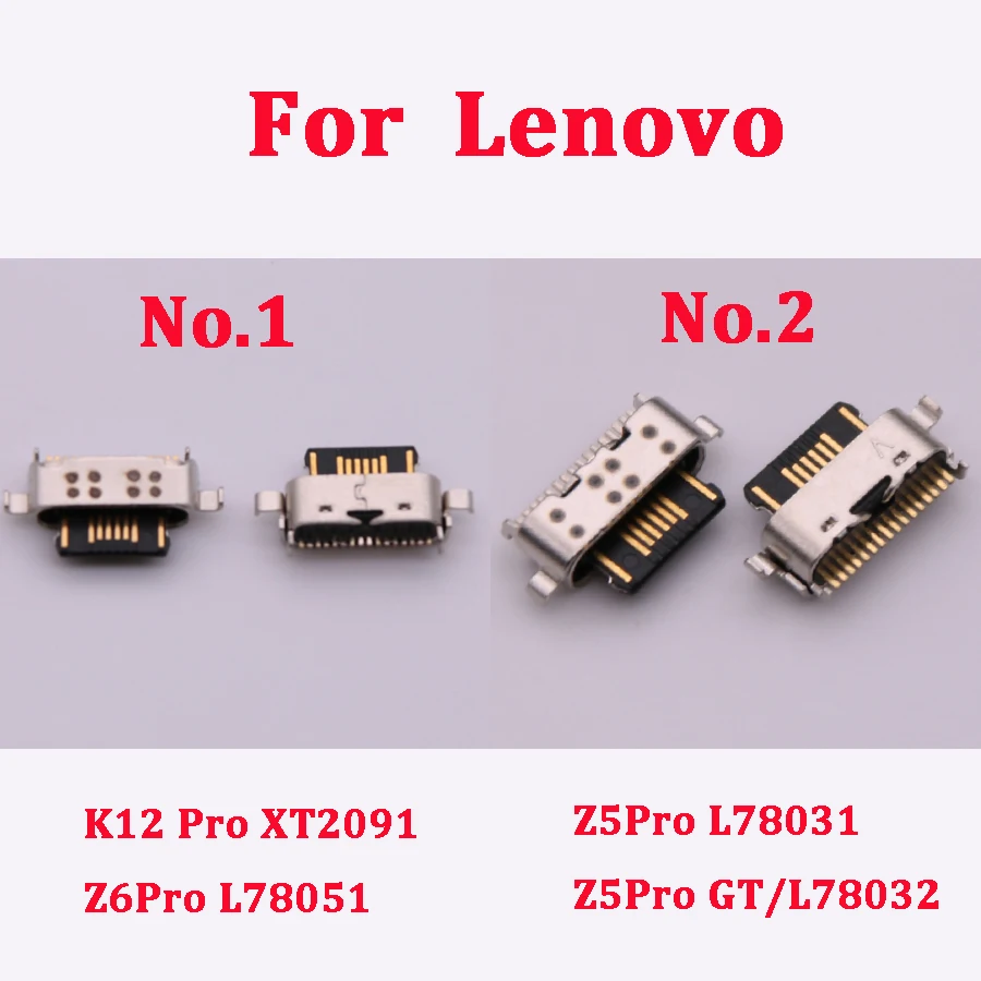 1-10Pcs Port Plug Dock Connector USB Charger Charging Type C For Lenovo L78051 Z5Pro GT L78031 L78032 XT2091 Z5 Z6 K12 Pro Z6Pro