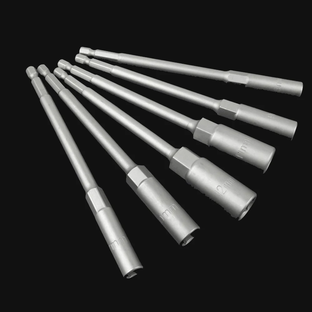 Electric Drill Socket Head 150mm Wrench Extension Bar Bolt Nut Driver Bit Impact Drill Bits Adapter 5.5-19mm for Home Improvemen