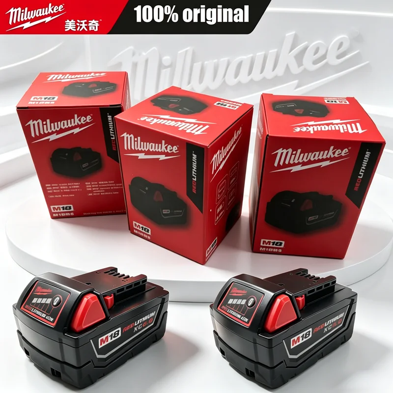 Milwaukee 18V Genuine Battery 6Ah Fit for M18 Cordless Power-Driven Tool 2629-20 2641-20 2701-20 & 48-11-1840 48-11-1820 Battery